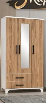 3 Kapaklı Aynalı Gardırop